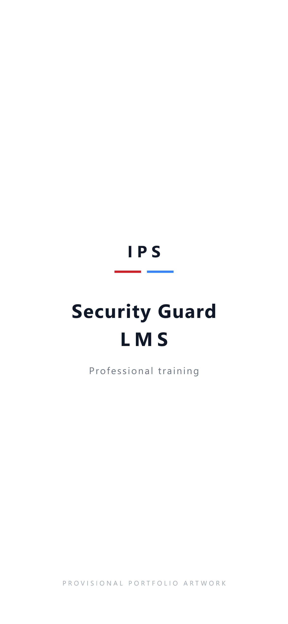 Provisional Security Guard LMS portfolio artwork. Not a verified application splash.